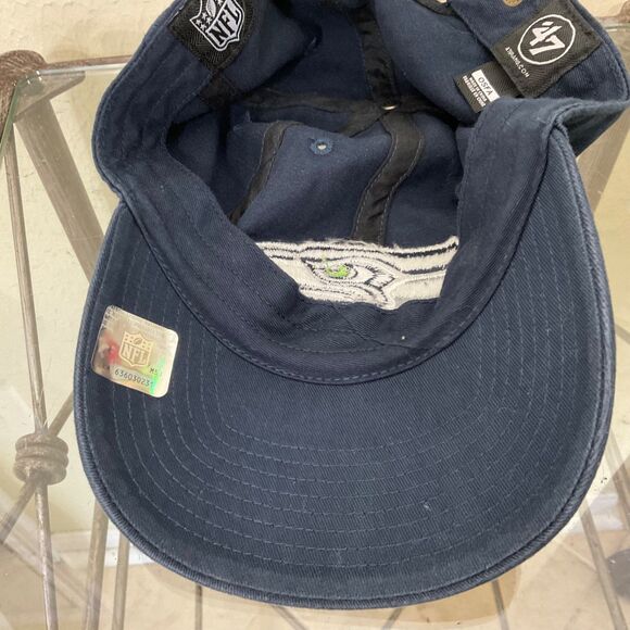 Seattle Seahawks Hat Cap Embroidered VTG Logo '47 Adj.  Strap NFL Authentic * - Picture 11 of 11